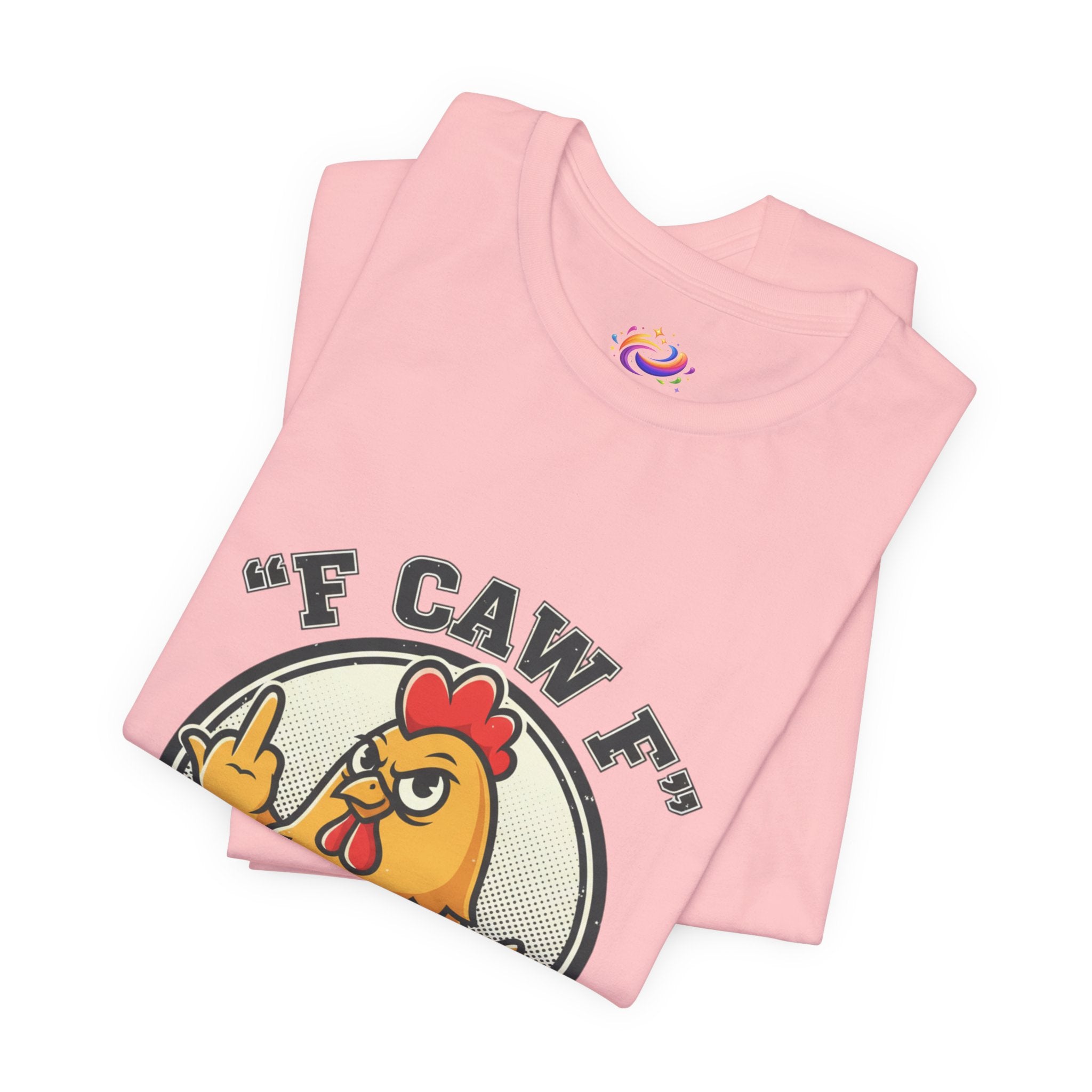 Funny Chicken Graphic Tee – “F CAW F” Novelty Farmyard T-Shirt