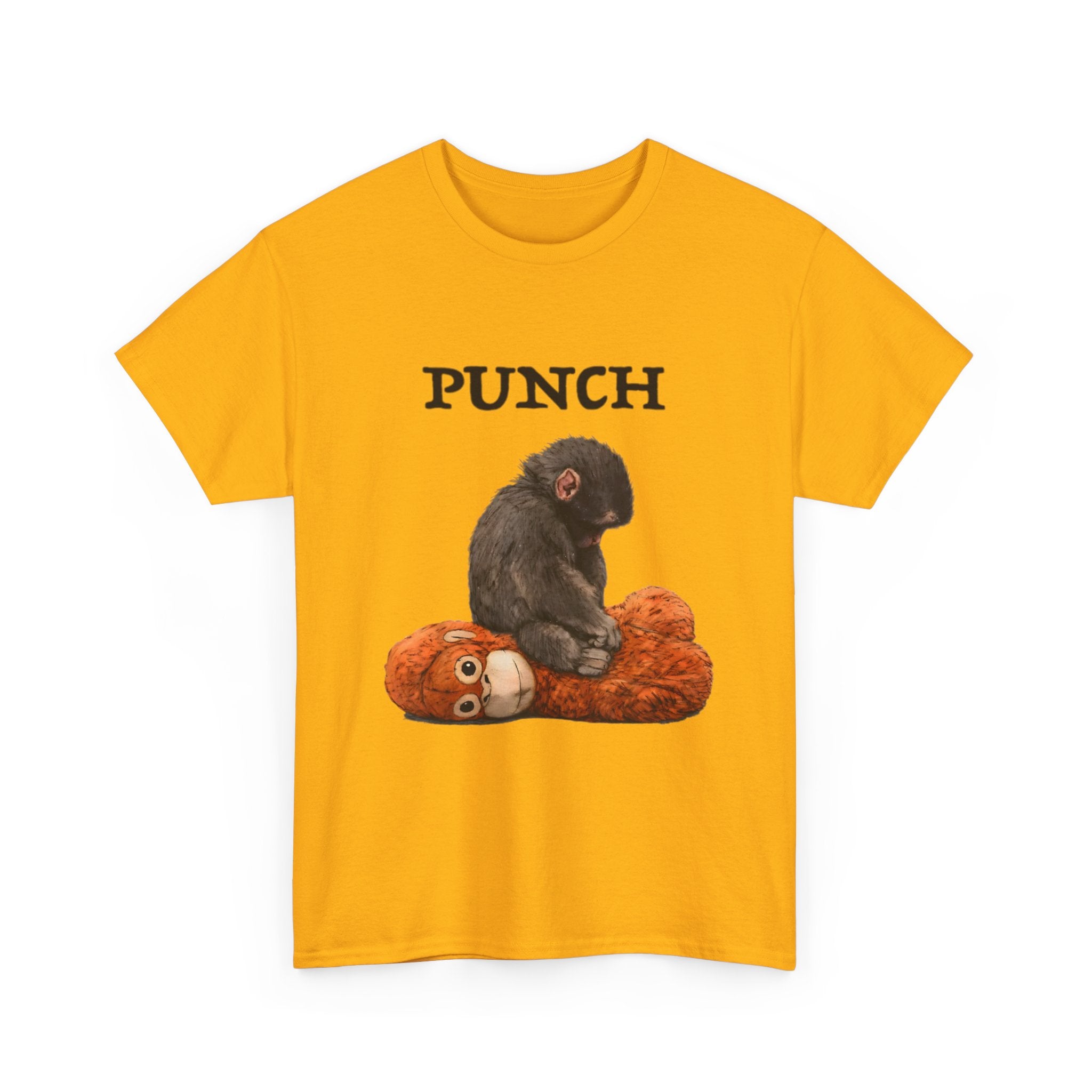 Punch T-Shirt — Monkey Sitting on Plush Toy Graphic Tee