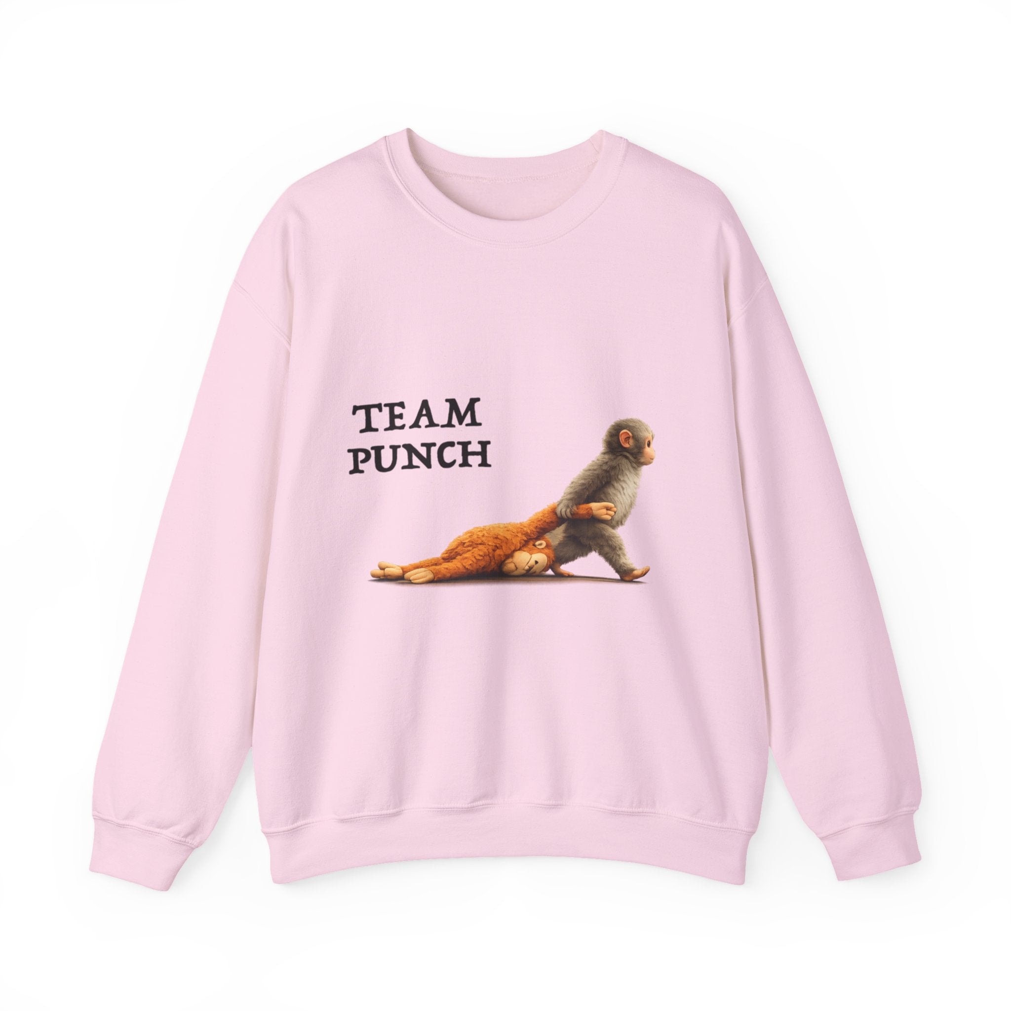 Crewneck Sweatshirt - "Team Punch" Monkey Graphic