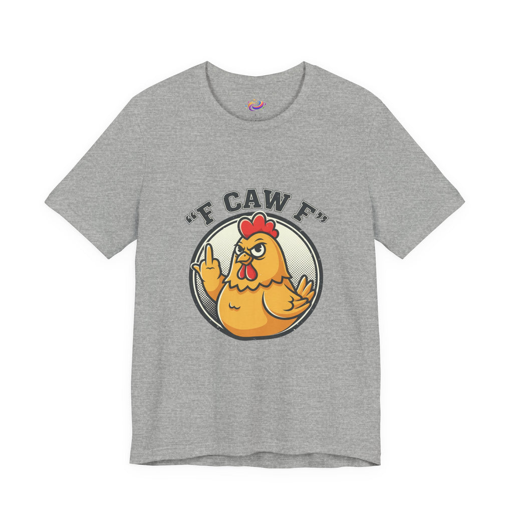 Funny Chicken Graphic Tee – “F CAW F” Novelty Farmyard T-Shirt