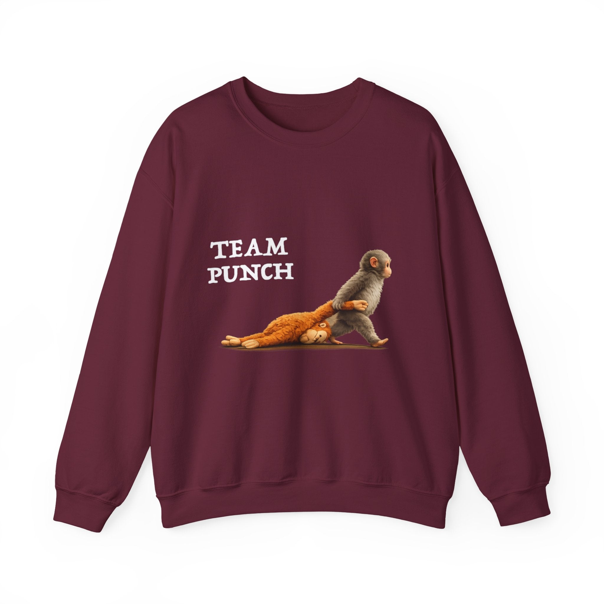 Crewneck Sweatshirt - "Team Punch" Monkey Graphic