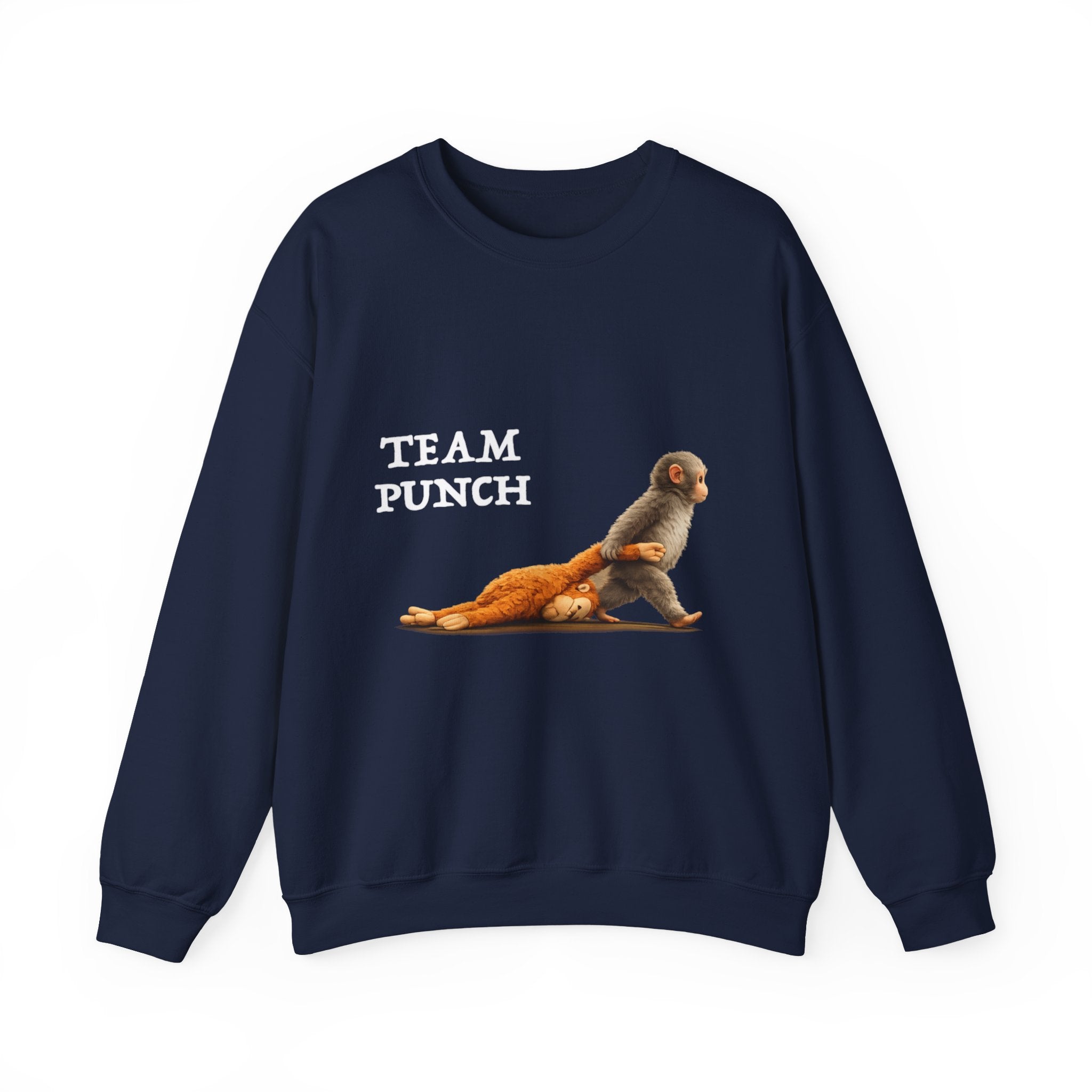 Crewneck Sweatshirt - "Team Punch" Monkey Graphic