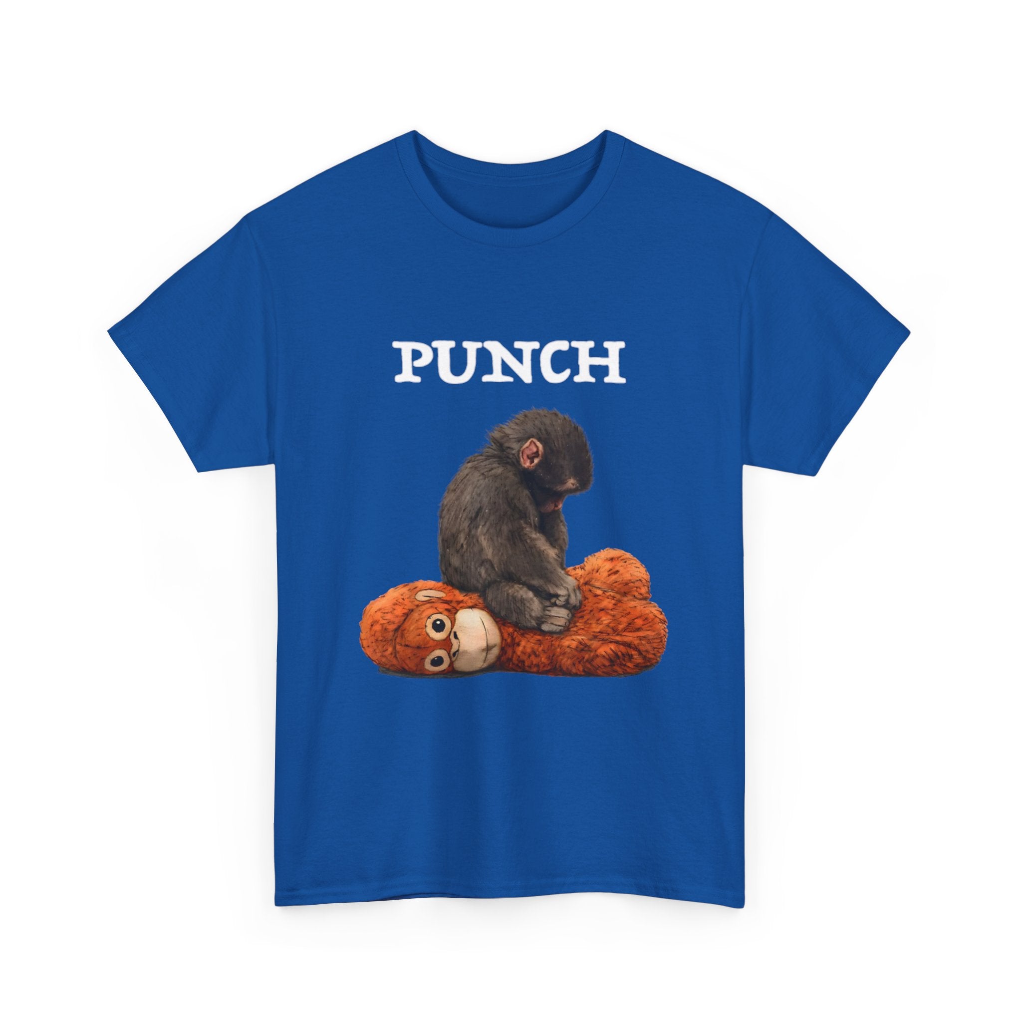 Punch T-Shirt — Monkey Sitting on Plush Toy Graphic Tee