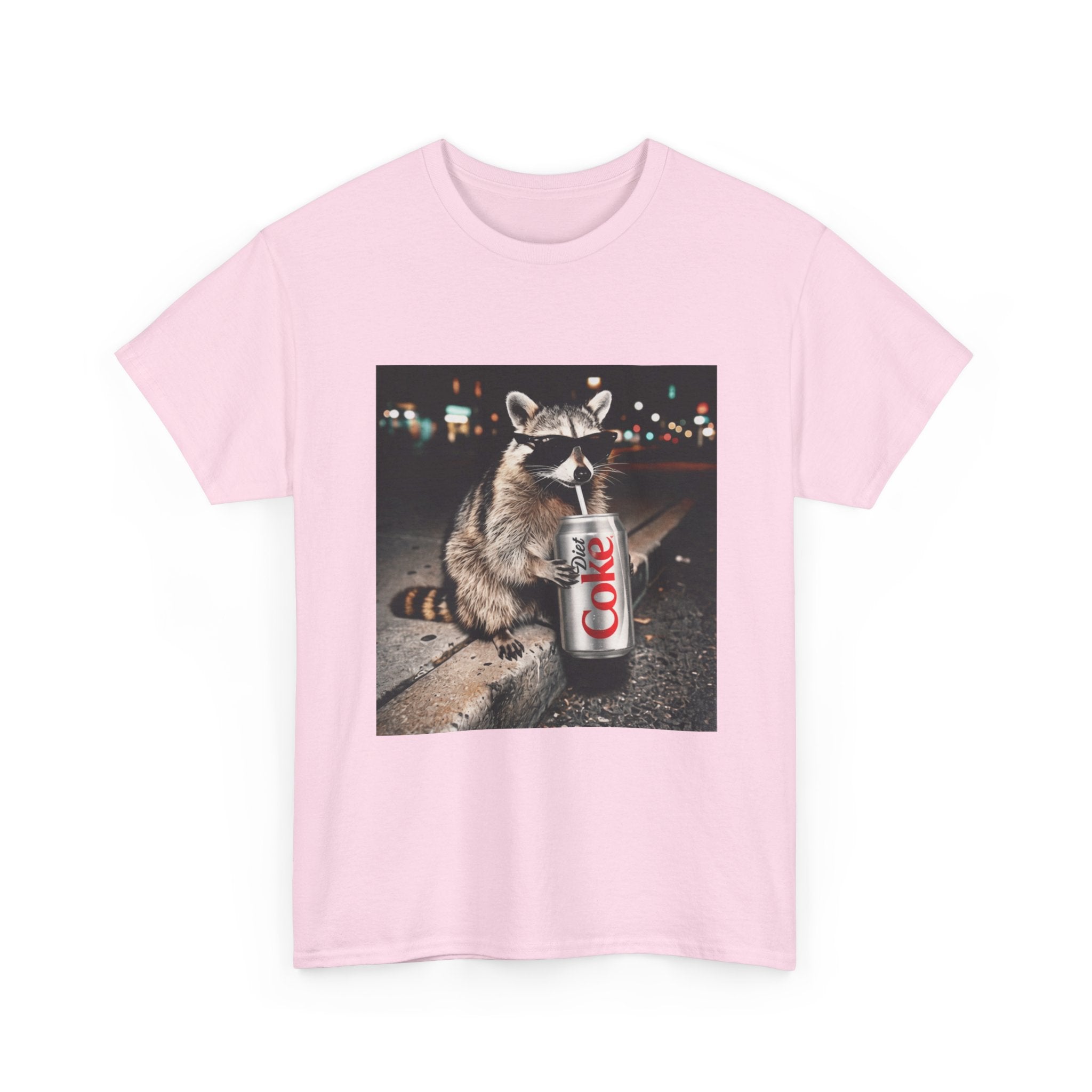 Raccoon with Diet Coke T-Shirt — Funny Night Street Animal Graphic Tee