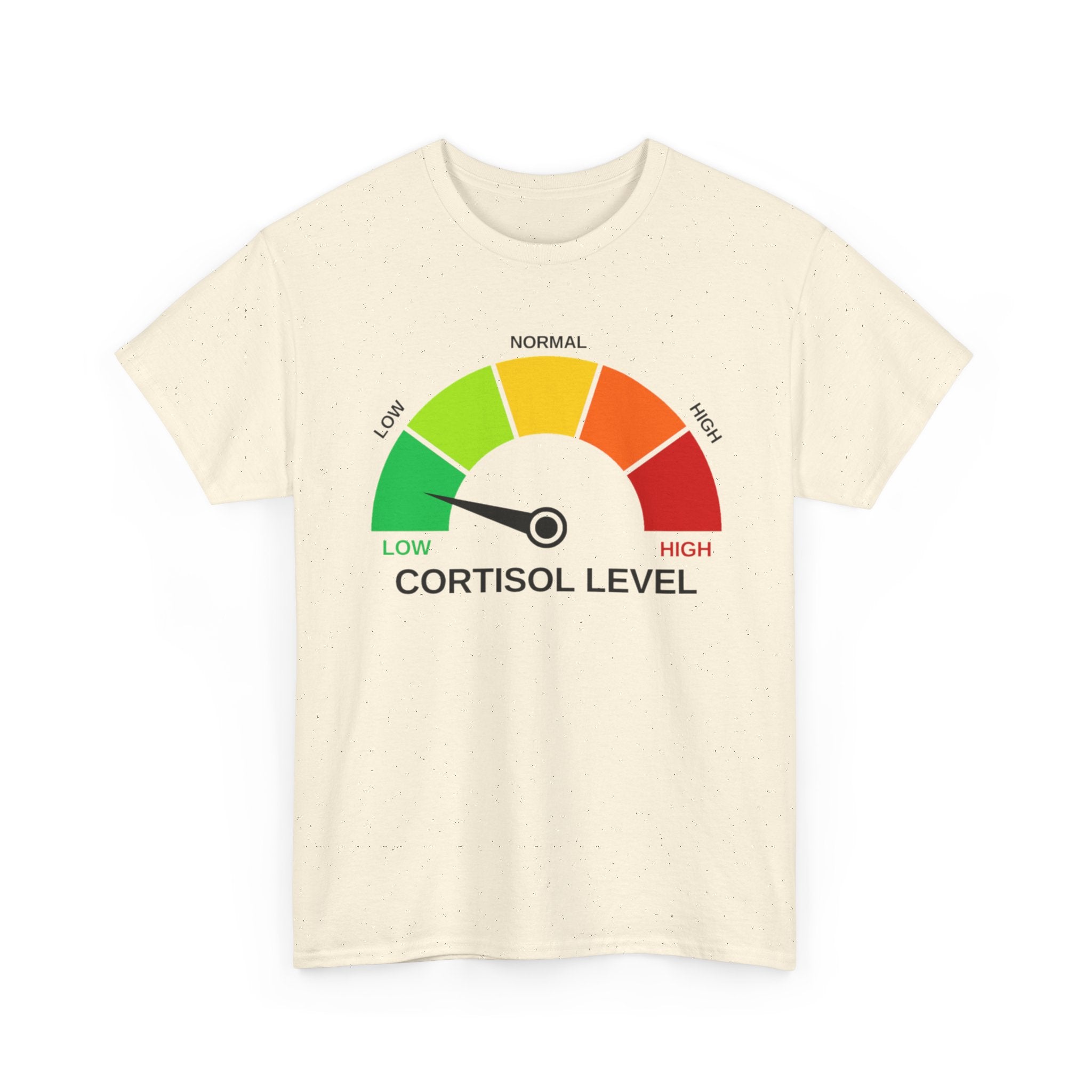 Cortisol Level Gauge T‑Shirt — Stress Meter Graphic Tee