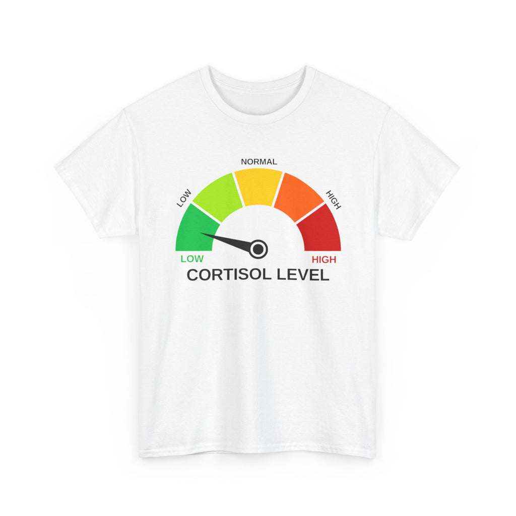 Cortisol Level Gauge T‑Shirt — Stress Meter Graphic Tee