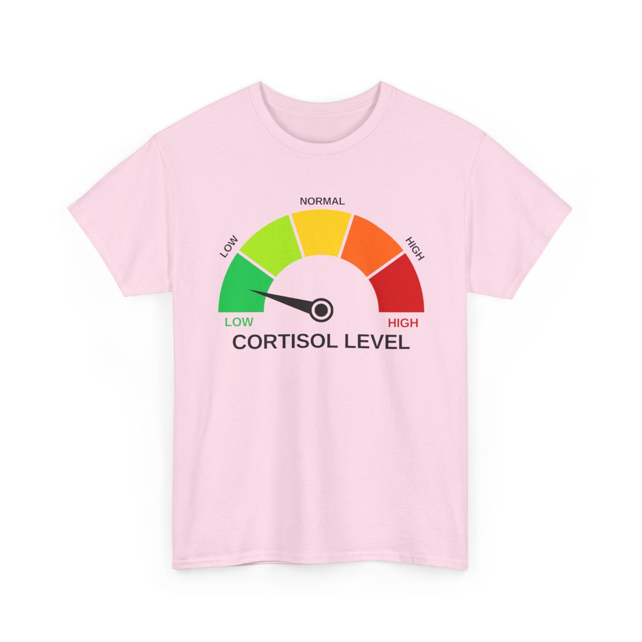 Cortisol Level Gauge T‑Shirt — Stress Meter Graphic Tee
