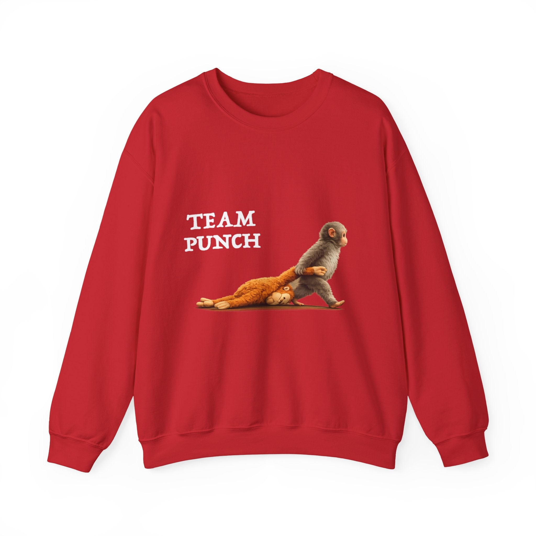 Crewneck Sweatshirt - "Team Punch" Monkey Graphic