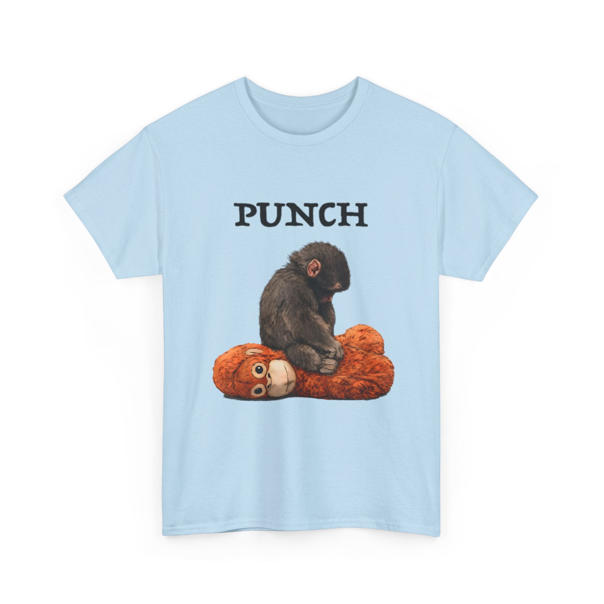 Punch T-Shirt — Monkey Sitting on Plush Toy Graphic Tee
