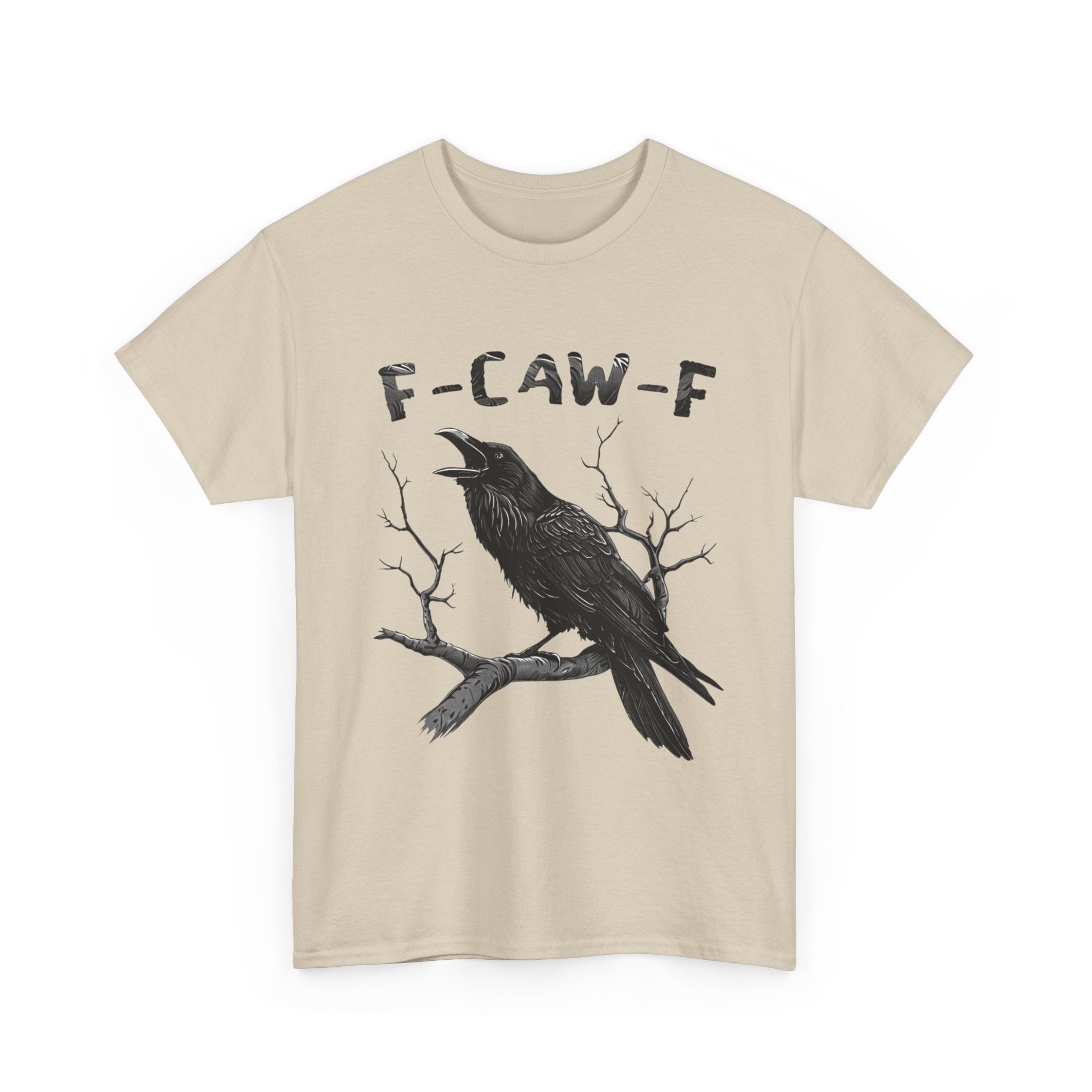 F-CAW-F Raven T-Shirt — Gothic Crow Graphic Tee