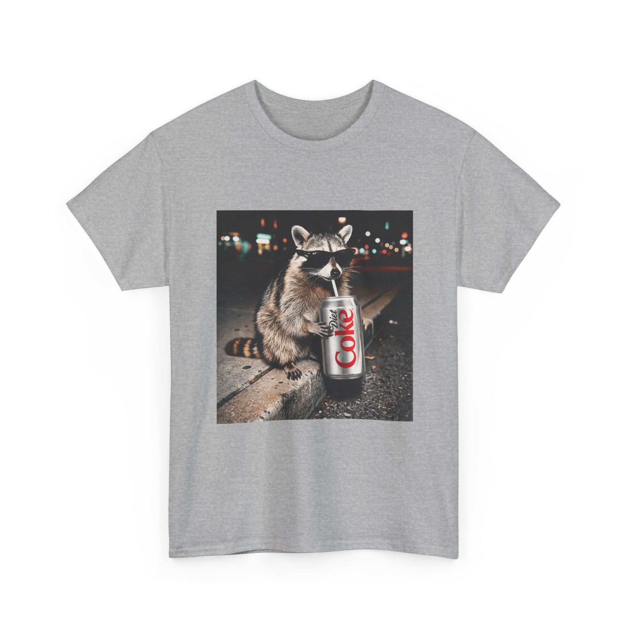 Raccoon with Diet Coke T-Shirt — Funny Night Street Animal Graphic Tee