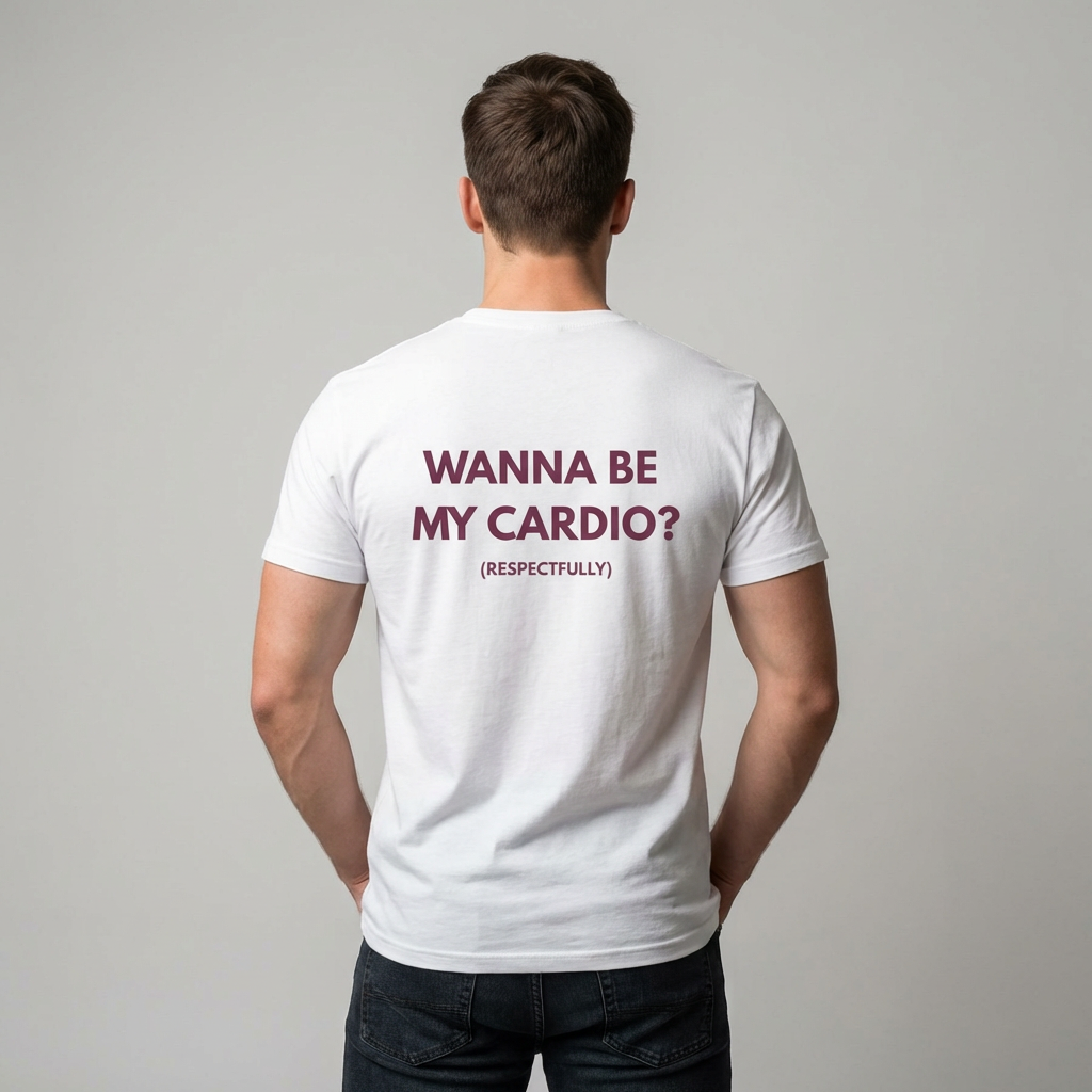 Wanna Be My Cardio? Graphic Tee — Funny Fitness Workout Shirt