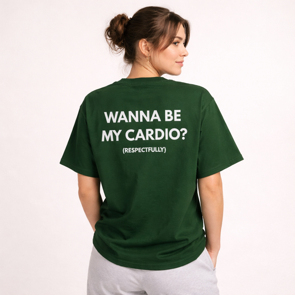Wanna Be My Cardio? Graphic Tee — Funny Fitness Workout Shirt