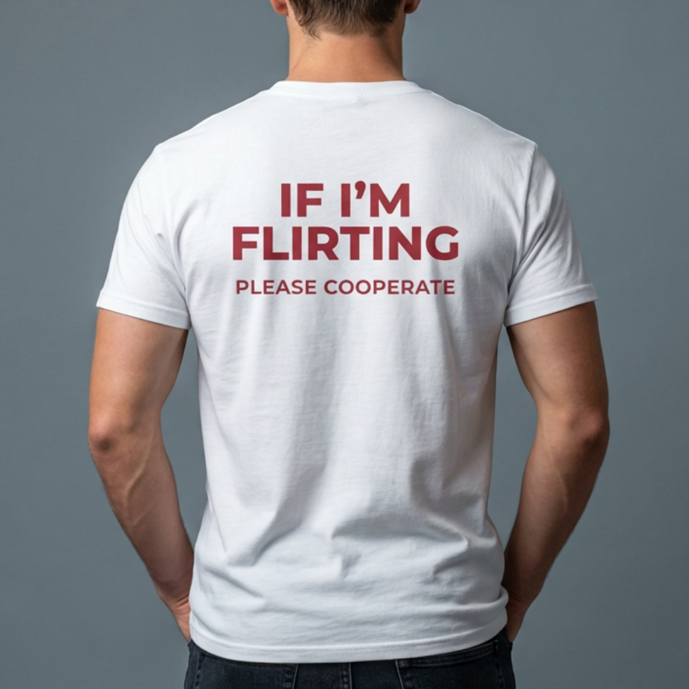 T‑Shirt — “If I’m Flirting Please Cooperate” Funny Graphic Tee