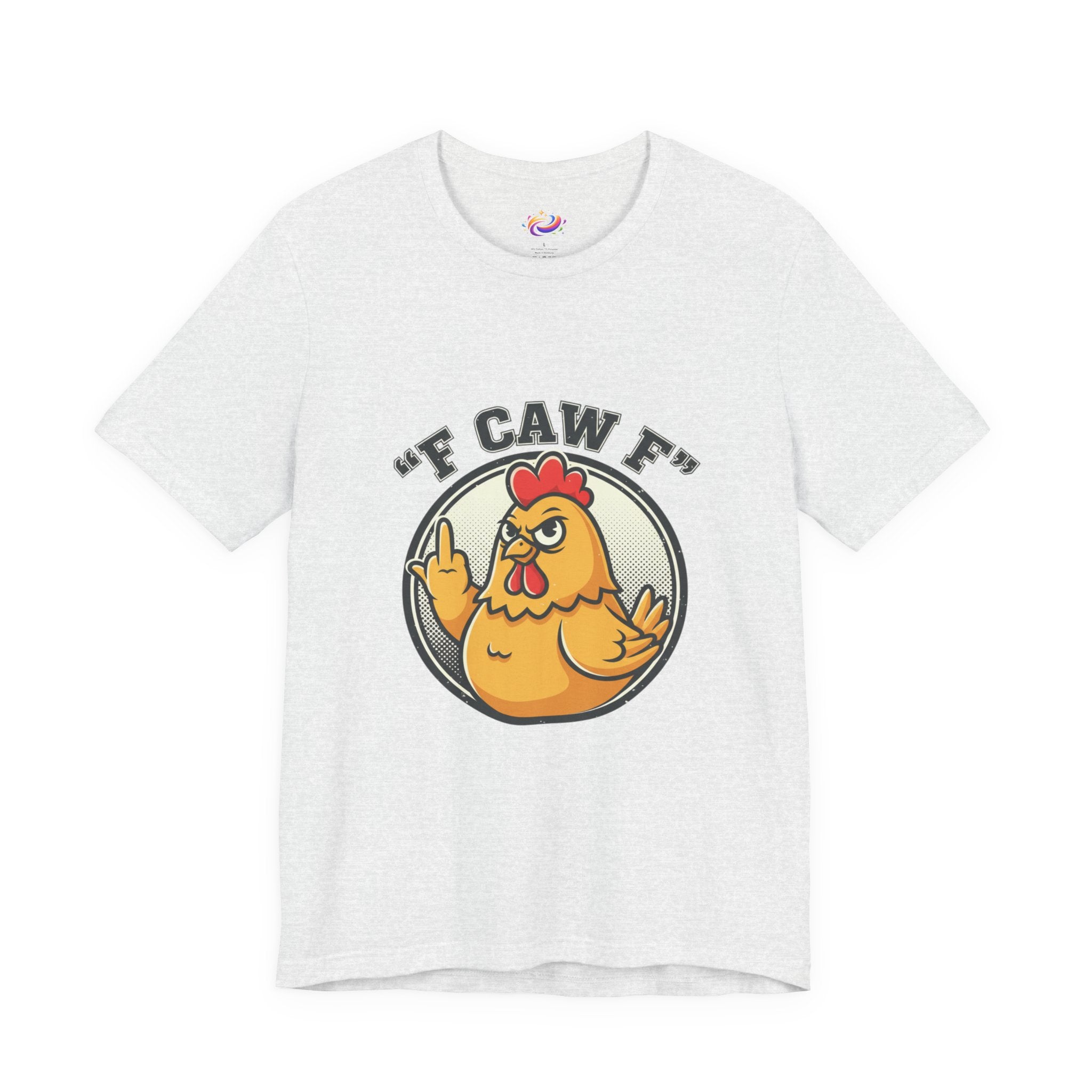 Funny Chicken Graphic Tee – “F CAW F” Novelty Farmyard T-Shirt