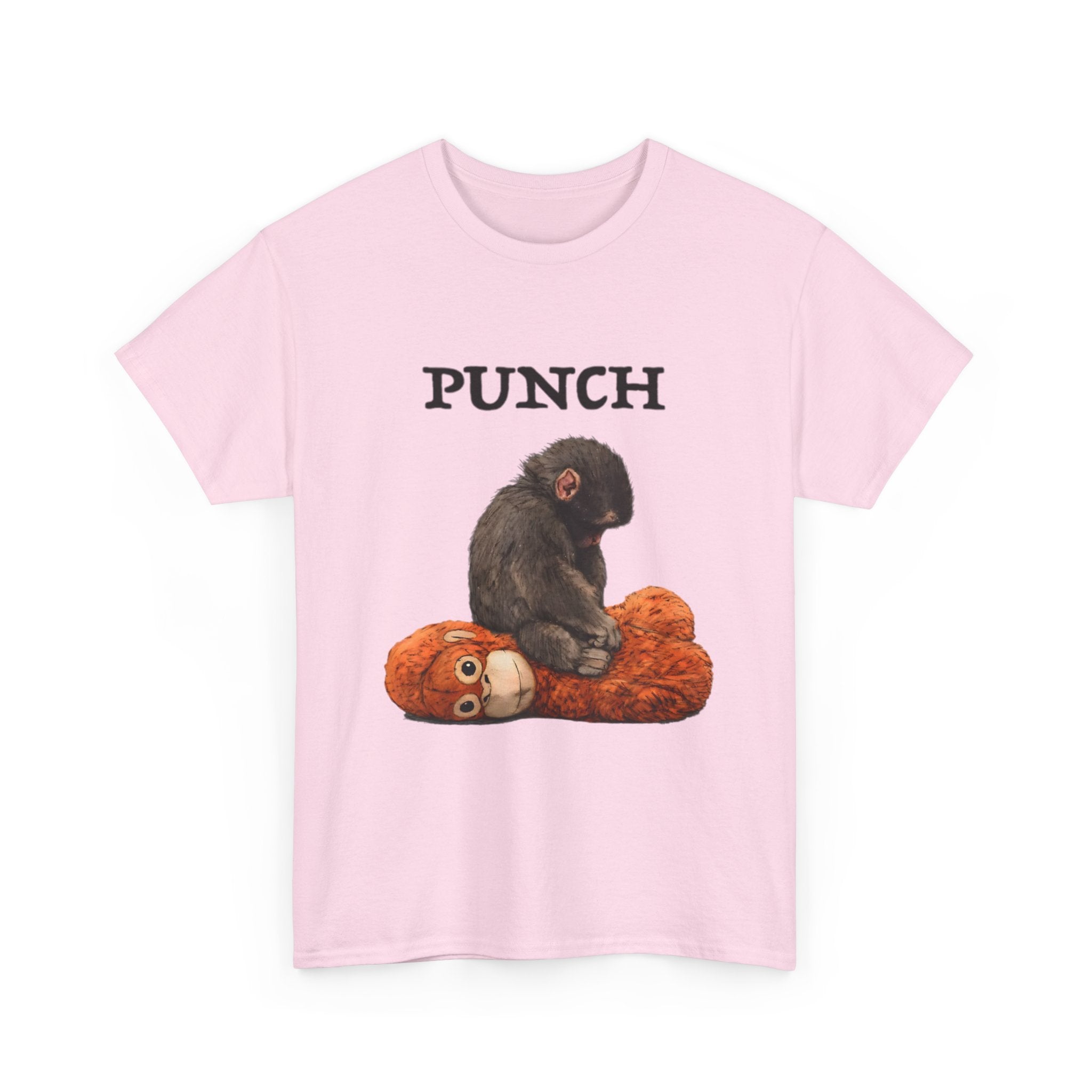 Punch T-Shirt — Monkey Sitting on Plush Toy Graphic Tee