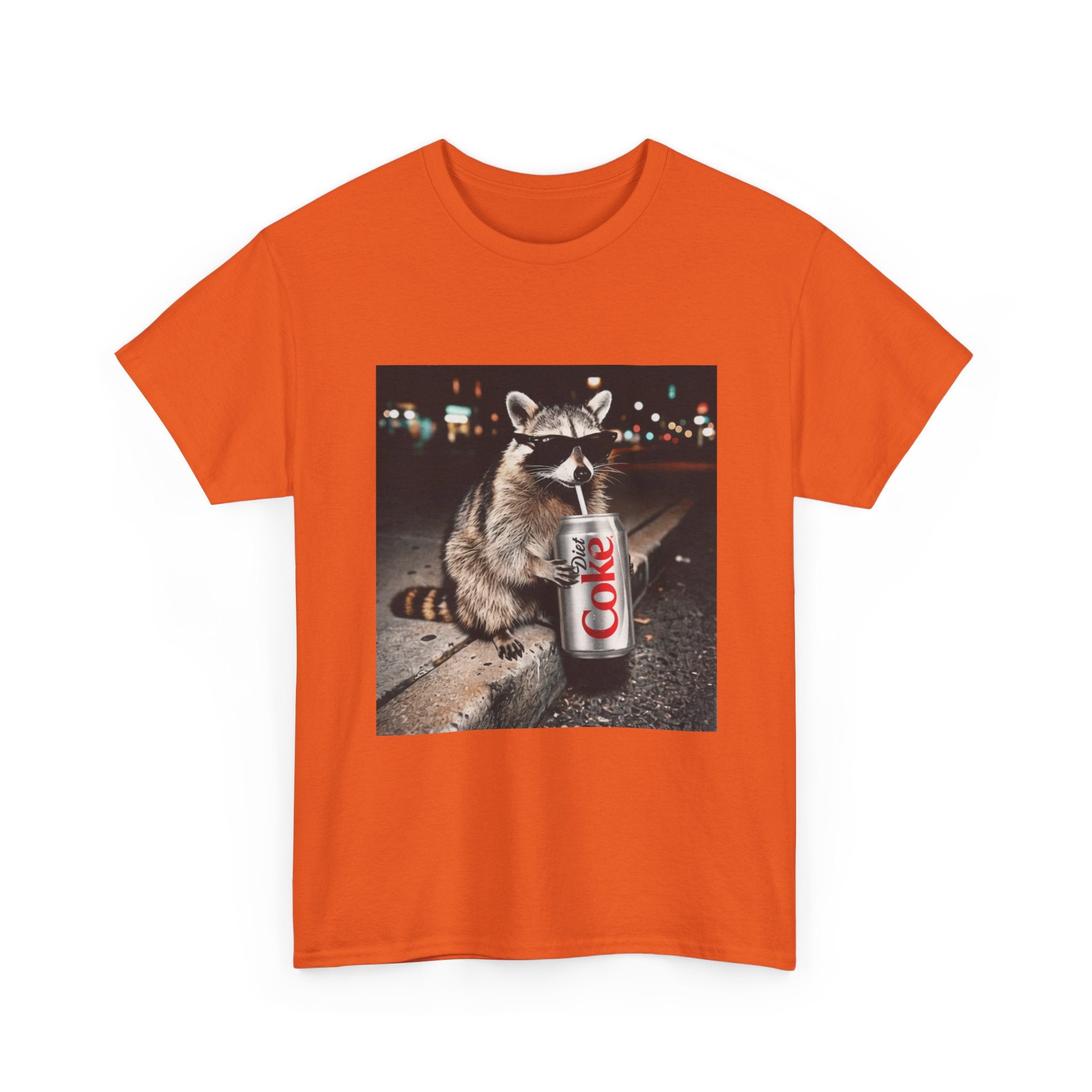Raccoon with Diet Coke T-Shirt — Funny Night Street Animal Graphic Tee