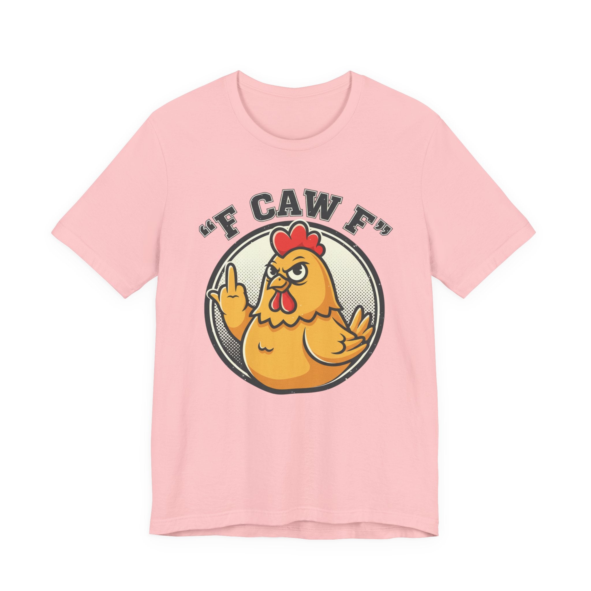 Funny Chicken Graphic Tee – “F CAW F” Novelty Farmyard T-Shirt
