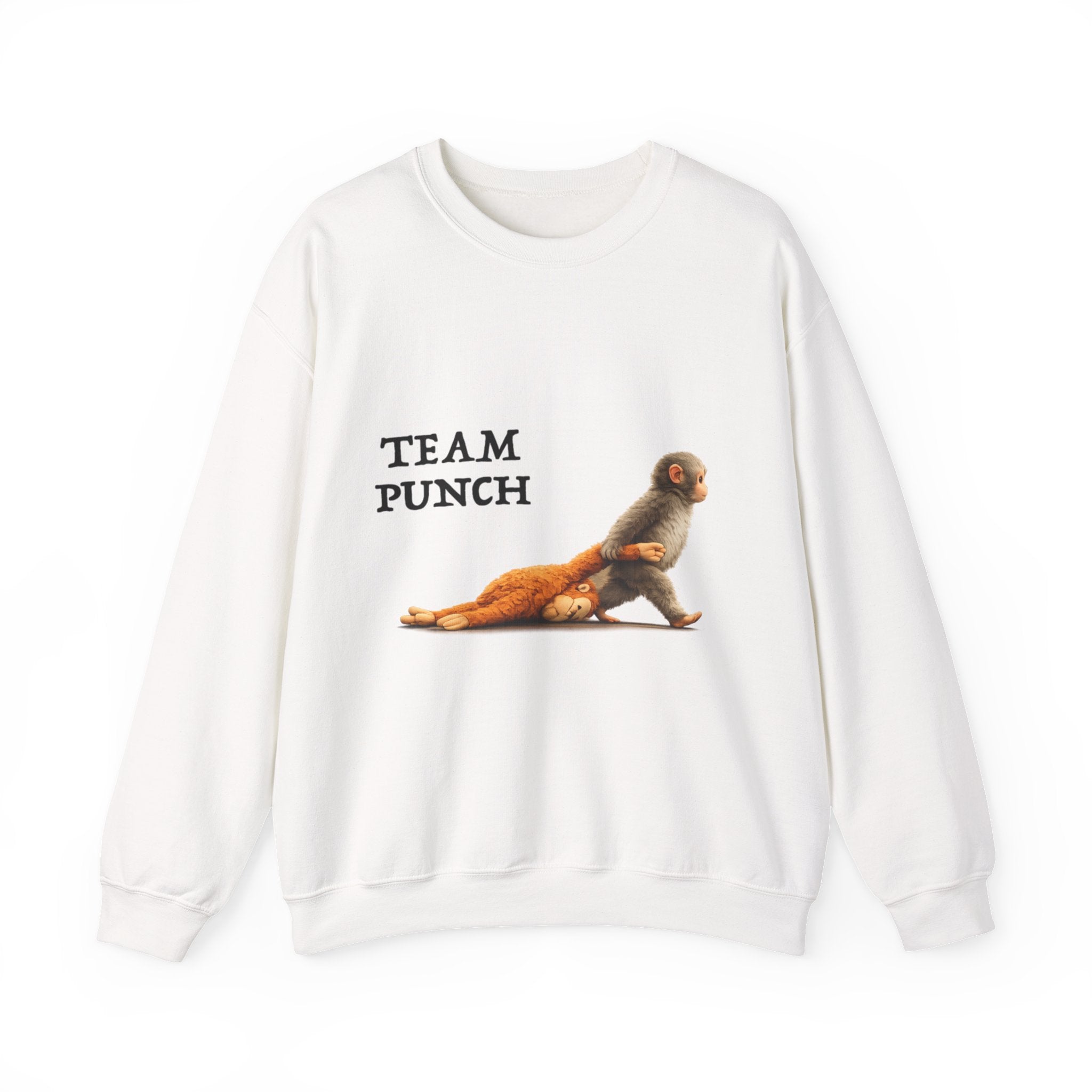 Crewneck Sweatshirt - "Team Punch" Monkey Graphic