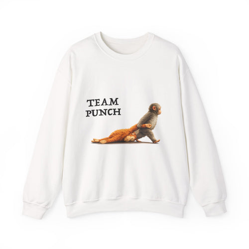 Crewneck Sweatshirt - "Team Punch" Monkey Graphic