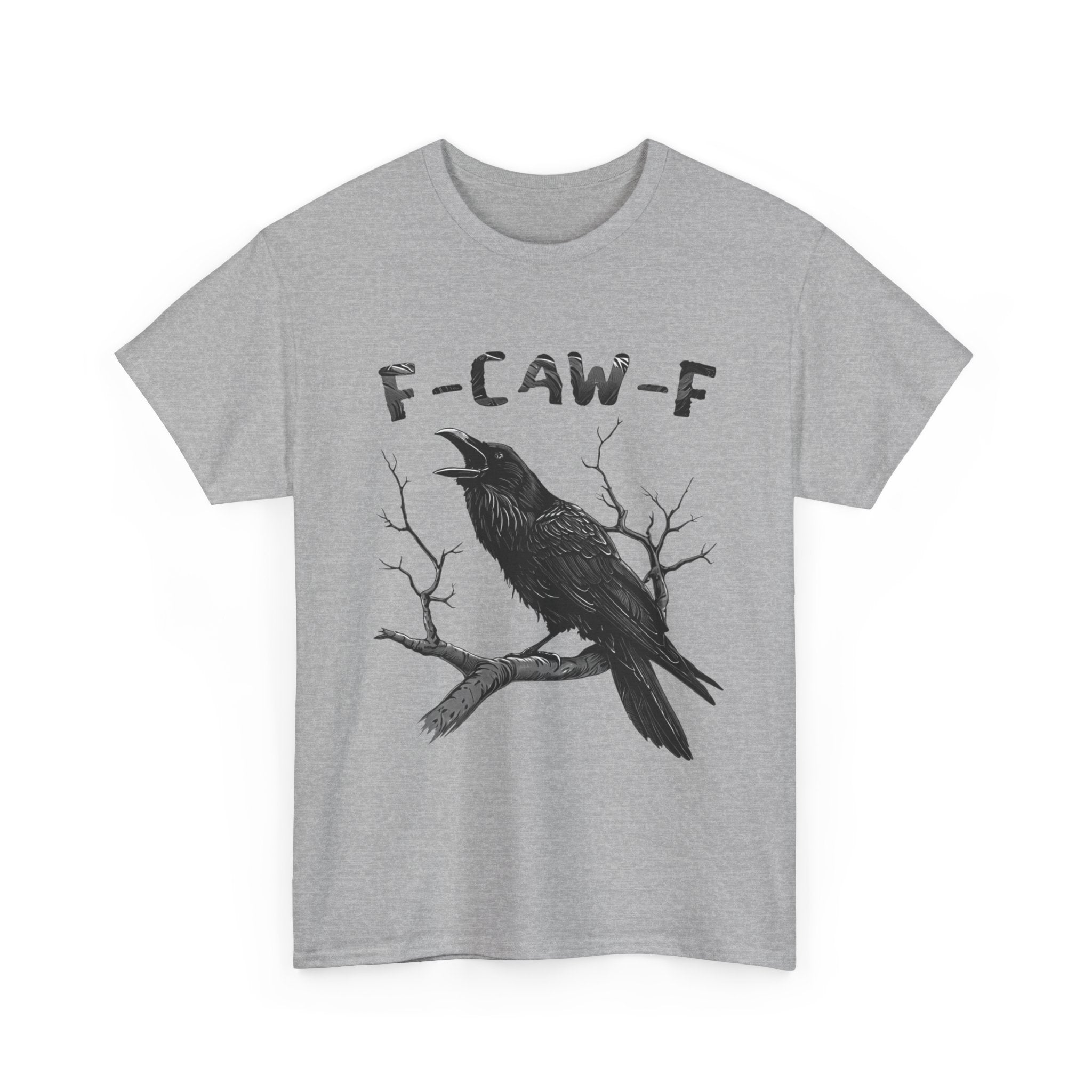 F-CAW-F Raven T-Shirt — Gothic Crow Graphic Tee