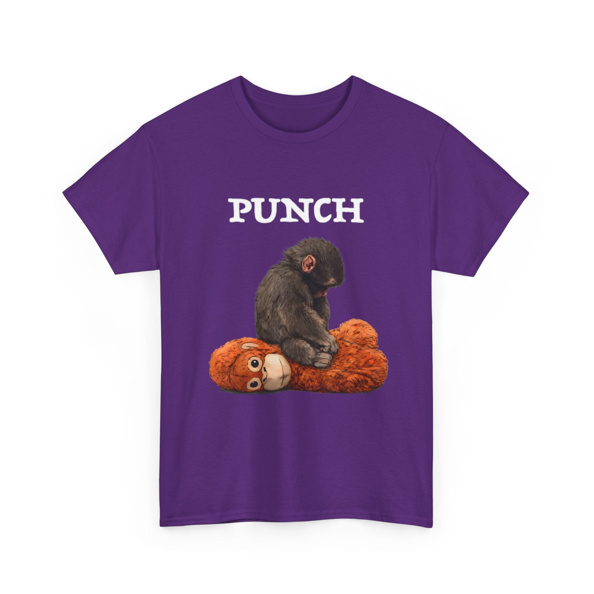 Punch T-Shirt — Monkey Sitting on Plush Toy Graphic Tee