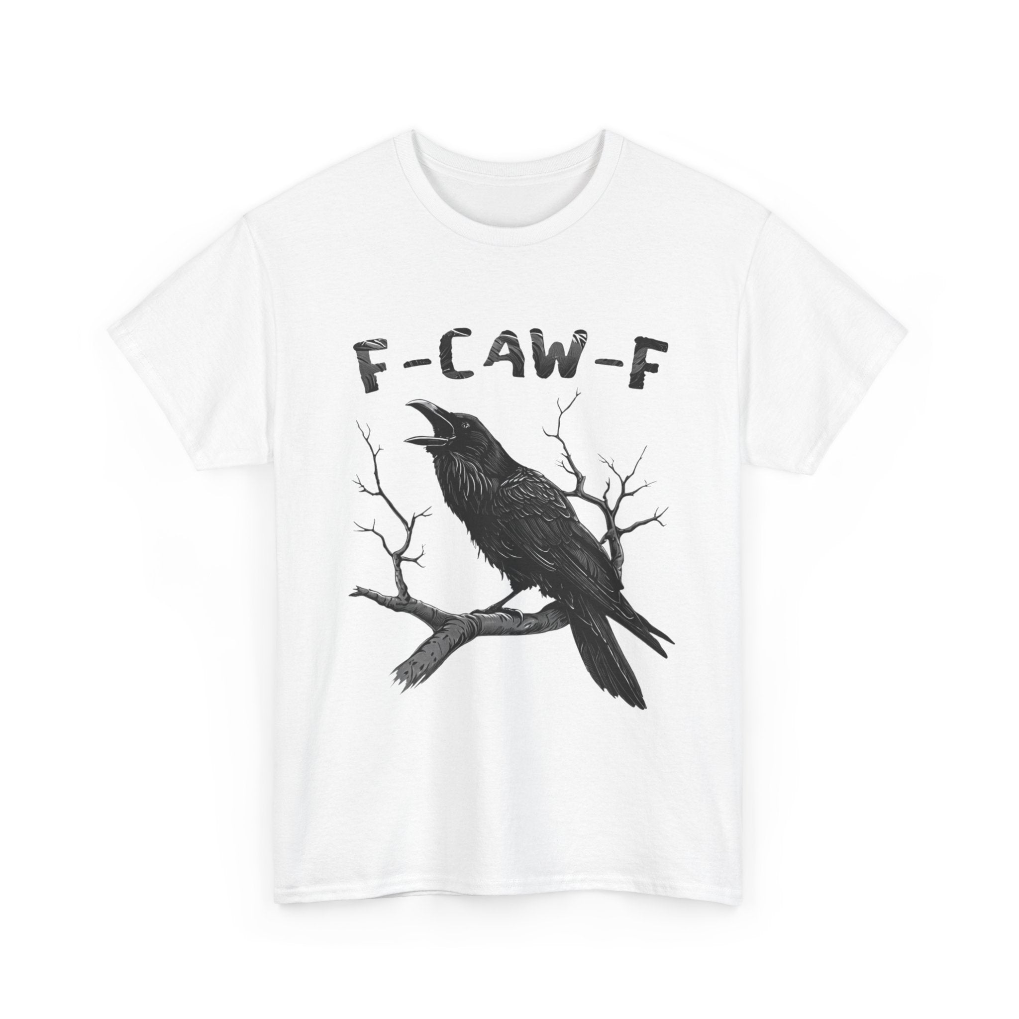 F-CAW-F Raven T-Shirt — Gothic Crow Graphic Tee