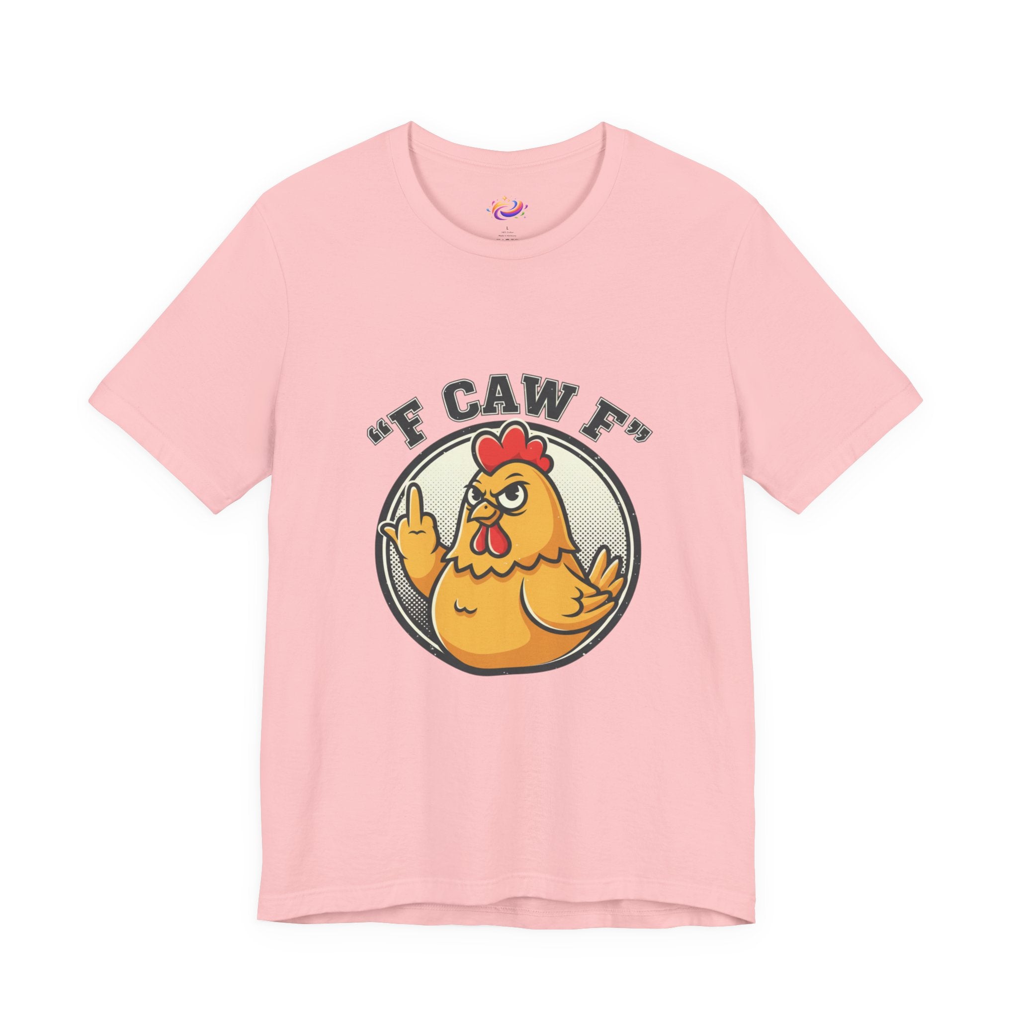 Funny Chicken Graphic Tee – “F CAW F” Novelty Farmyard T-Shirt