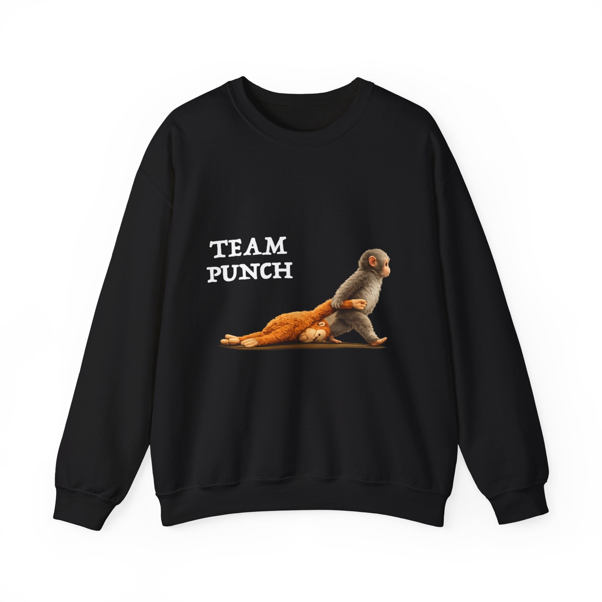 Crewneck Sweatshirt - "Team Punch" Monkey Graphic
