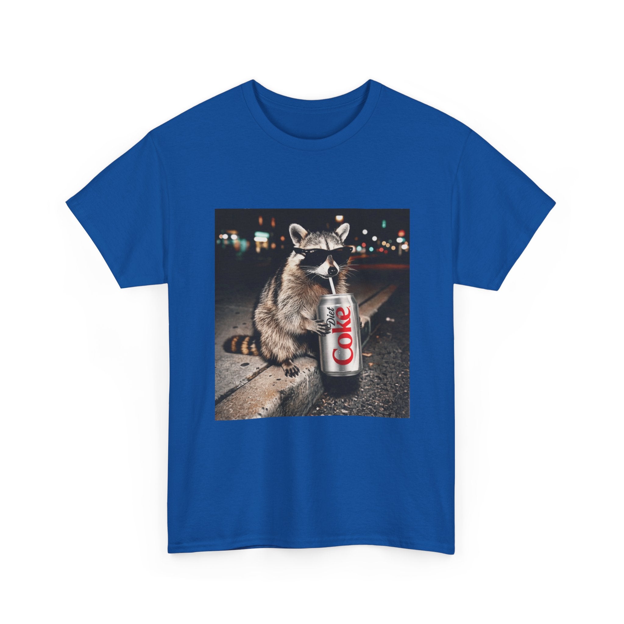 Raccoon with Diet Coke T-Shirt — Funny Night Street Animal Graphic Tee